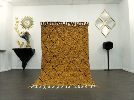 Berberteppich - 247 cm x 155 cm - braune Wolle