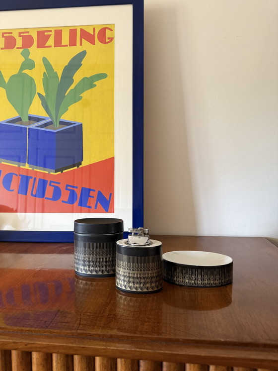 Image 1 of Juego de fumar de porcelana estilo Hollywood Regency de Hans Theo Baumann, Rosenthal, Alemania, década de 1970