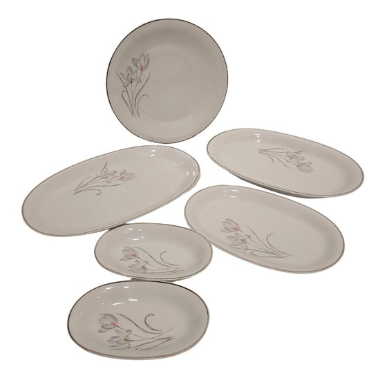 Image 1 of Vajilla de Porcelana Flores, Eschenbach, 55 Piezas, 50’s - Alemania