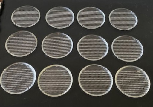 Leerdam Floris Meydam 12 bellissimi sottobicchieri eleganti Bilancia