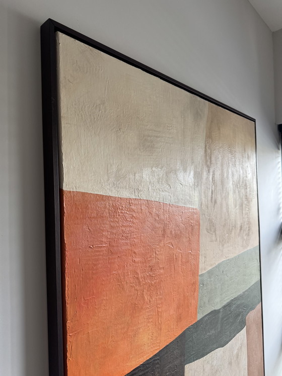 Abstract Painting (100x120 cm) Horizon No. 1 🧡🌾 – Atelier Beau, Paintings & Drawings, Wood, Canvas (photo 5 of 8)