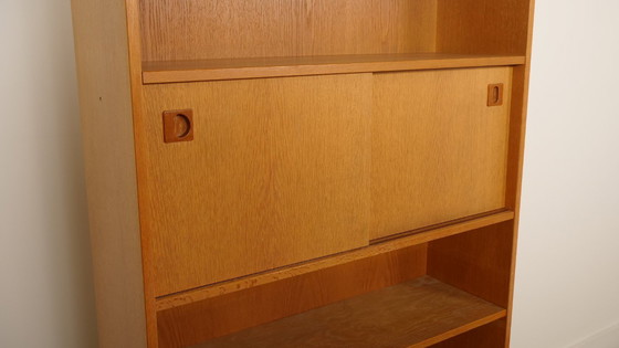 Image 1 of Armoire murale vintage | Bibliothèque | Chêne | Portes coulissantes