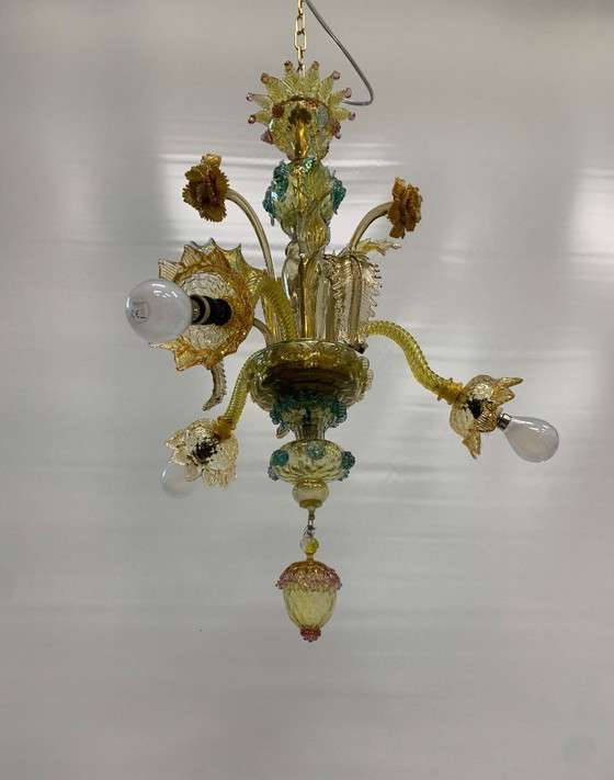 Image 1 of Vintage Murano Chandelier Attributed to Galliano Ferro, 1940, Made in Italy