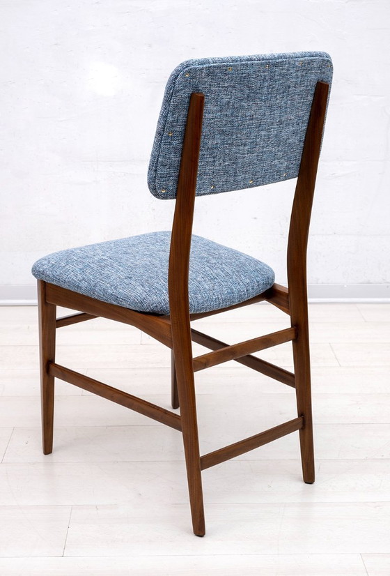 Image 1 of Edmondo Palutari für Dassi Mid Century Italienischer Teak-Esstisch und Stühle, 50er Jahre