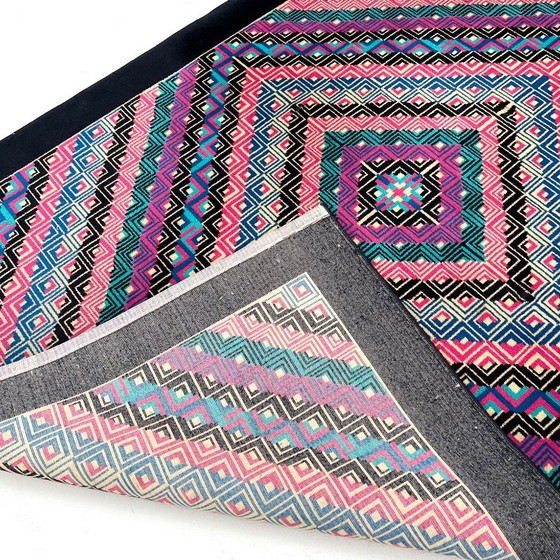 Image 1 of Large Geometric Wool Rug from Missoni, 1980s