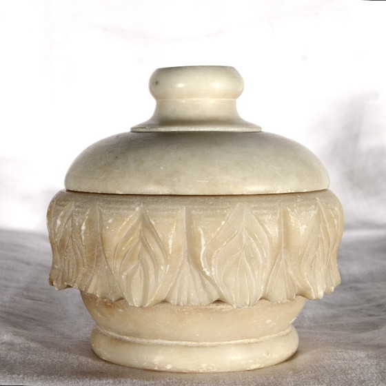 Image 1 of Vintage marmeren doos, 12x12 cm