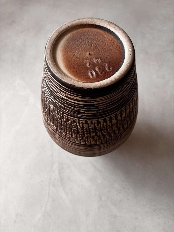 Image 1 of Japandi ceramic Spara floor vase 70s minimalist vase