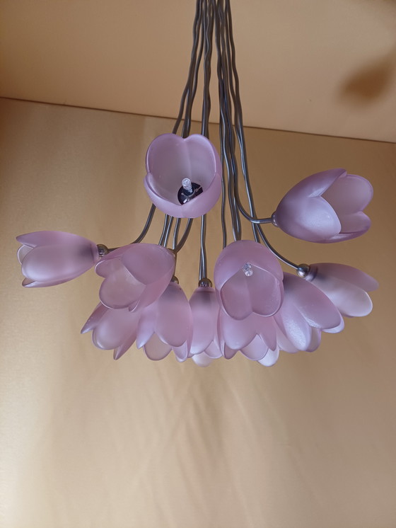 Image 1 of Lámpara de diseño Harco Loor 15 tulipanes morados
