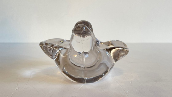 Image 1 of Vassoio portaoggetti vintage a forma di rondine in cristallo