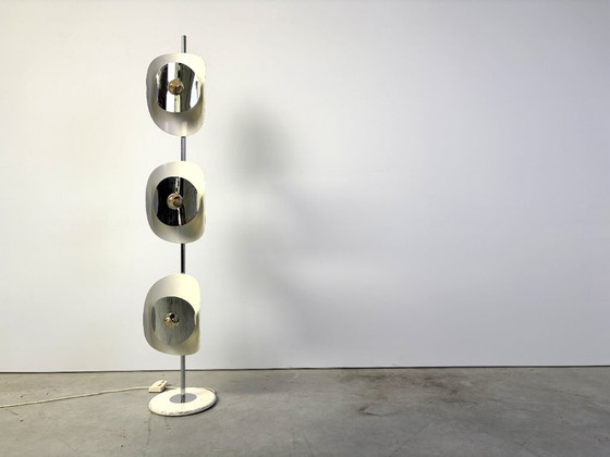 Mid Century Floor Lamp by Brevetatto Italy, 1960s – Floor lights, Metal, Stone (photo 2 of 11)
