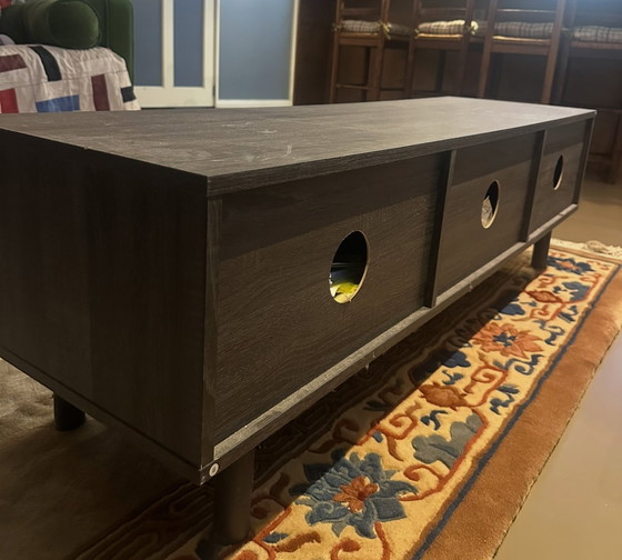 Image 1 of Rotan tv-meubel in Pierre Jeannette-stijl