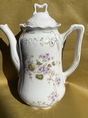 Vintage theepot bloemen 1616