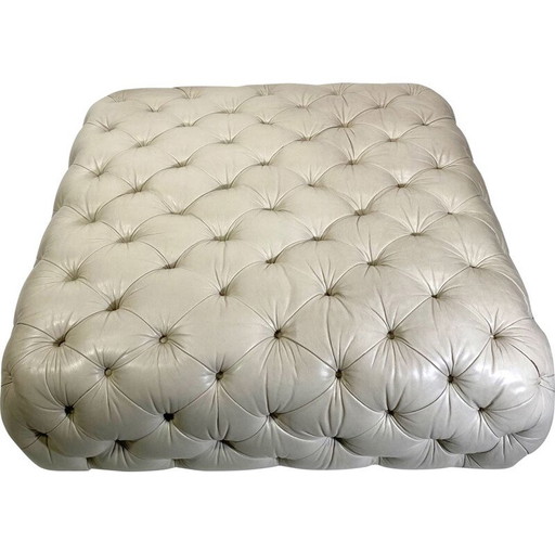 Vintage-Lederpuff von Maison George Smith Newcastel London