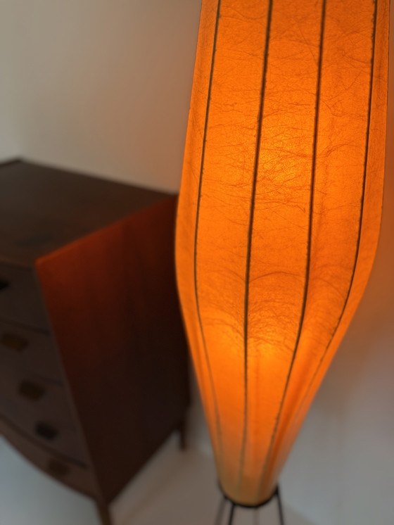 Image 1 of Vintage cocoon floor lamp 'Lugano', H. Klingele, Artimeta '60
