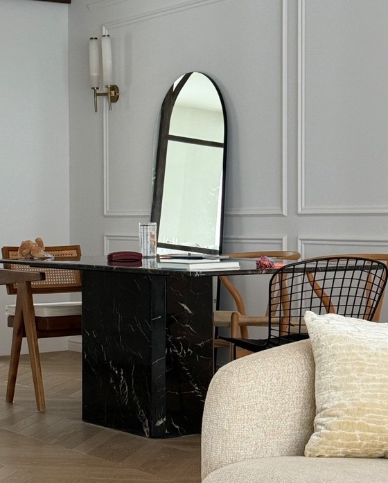 Image 1 of Black marble dining table 180x90cm
