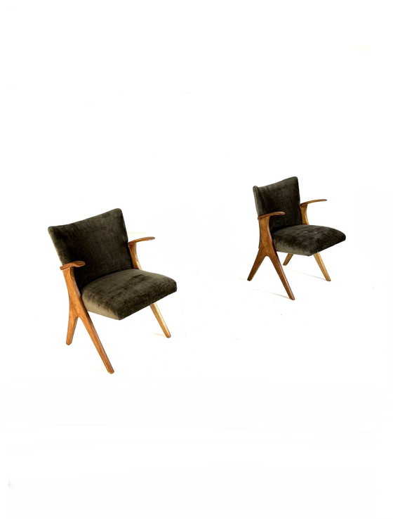 Image 1 of 2x vintage Penguin armchairs, Carl Sasse, Casala '60