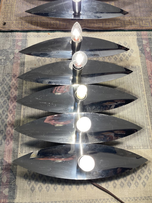 Paar Vintage-Wandleuchten von Goffredo Reggiani aus den 70er Jahren mit 5 Glühbirnen