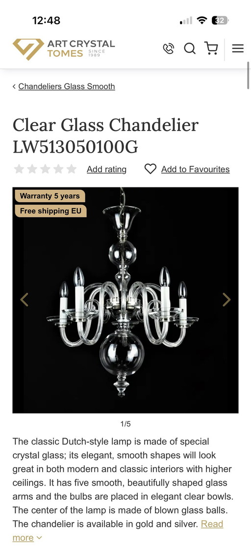 Beautiful crystal design chandelier