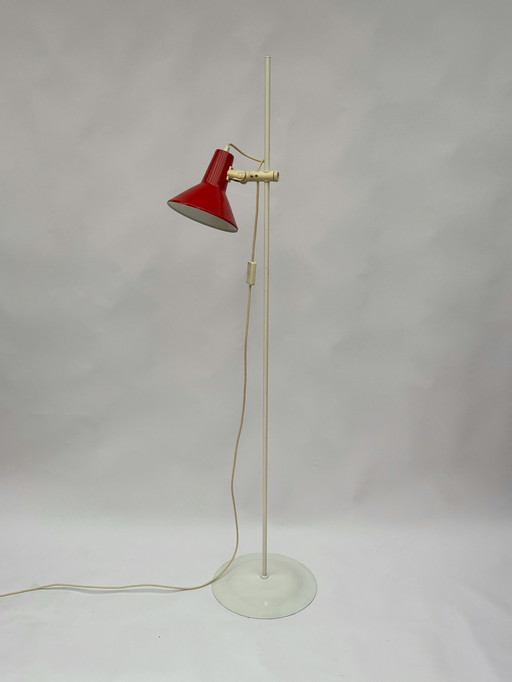 Lámpara de pie vintage Woja Holland: un icono del diseño holandés rojo