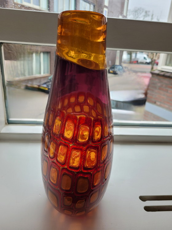 Image 1 of Waffle glass by Adriano Dalla Valentina, Murrinni glass