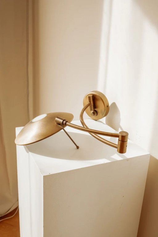 Vintage brass wall lamp with dimmer