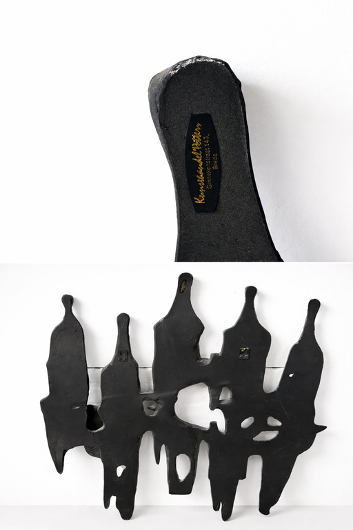 Unique Brutalist Wall Sculpture "The Gatekeepers" - 1970s