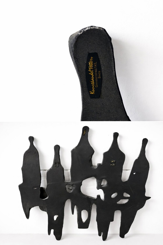 Image 1 of Unique Brutalist Wall Sculpture "The Gatekeepers" - 1970s