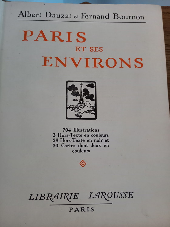 Image 1 of Magnifique livre ancien : Paris et ses environs