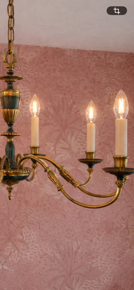 Image 1 of Splendido e autentico lampadario a 8 bracci del rinomato marchio tedesco Kaiser Leuchten (Gebr. Kaiser & Co.).