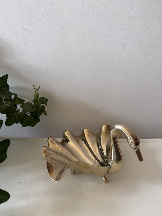 Image 1 of Aufbewahrungsbox aus Messing in Schwanenform