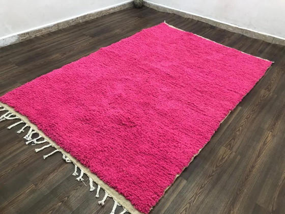 Image 1 of Handgeknüpfter rosa marokkanischer Boujaad-Teppich – 3 x 2 m