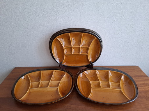 3 Grandes assiettes à fondue Gallo Villeroy & Boch