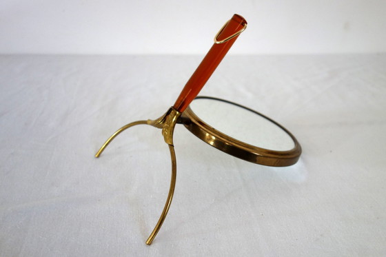 Image 1 of Double-Sided Hand-Held or Table Mirror, 60s