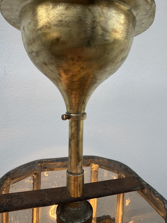 Image 1 of Lanterne vitrail Art Déco