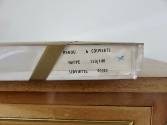 Image 1 of Pays Basque table linen, new, tablecloth and 6 napkins, 1970