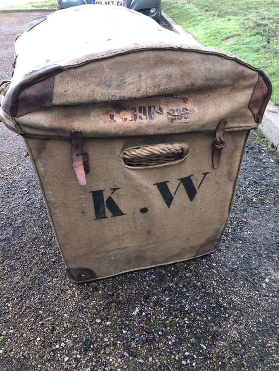 Image 1 of Baule e cassapanca in rattan e vimini, Militaria, collezione militare francese