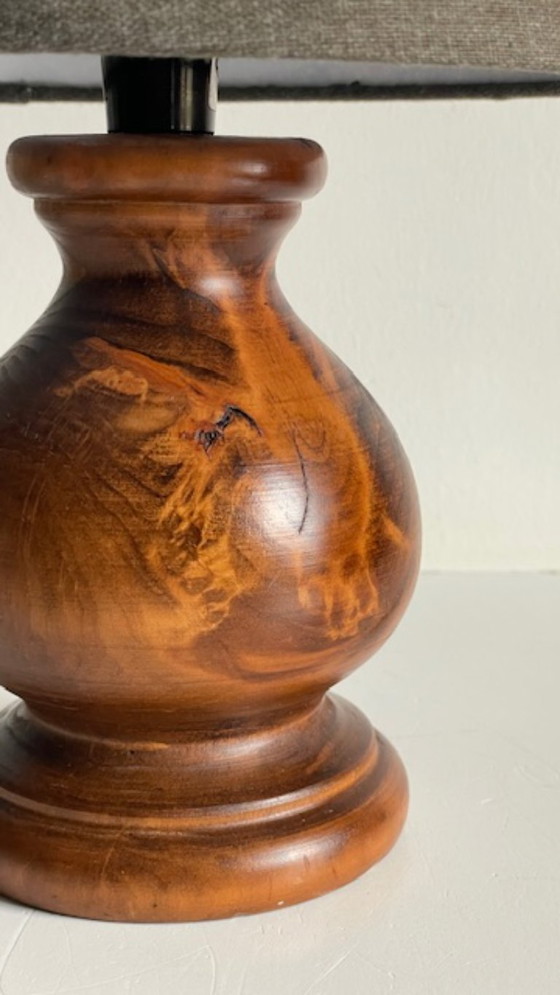 Image 1 of Vintage Country Style Solid Wood Lamp