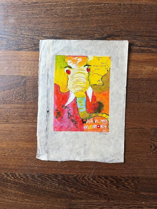 Sérigraphie Himajuwita Pakun - Dans ma mémoire