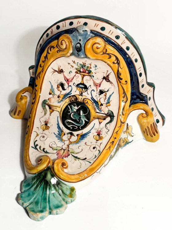 Handbemaltes Keramikregal aus Faenza, Anfang des 20. Jahrhunderts – Dekorative Objekte, Ceramic (photo 5 of 15)