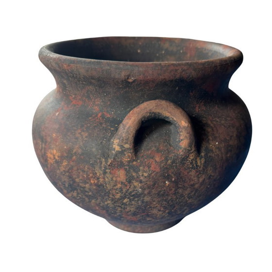 Image 1 of Jarrón de terracota hecho a mano en México - pátina terrosa