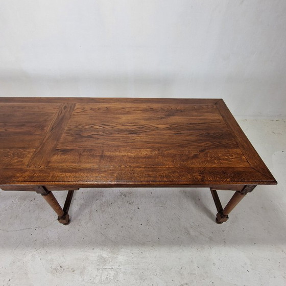 Image 1 of Élégante et très grande table à manger de monastère antique française, XIXe siècle