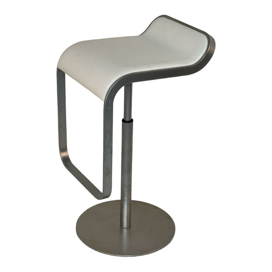 Image 1 of Design Shin & Tomoko Azumi for LaPalma - Tabouret de bar Modèle LEM - Siège en cuir - Blanc