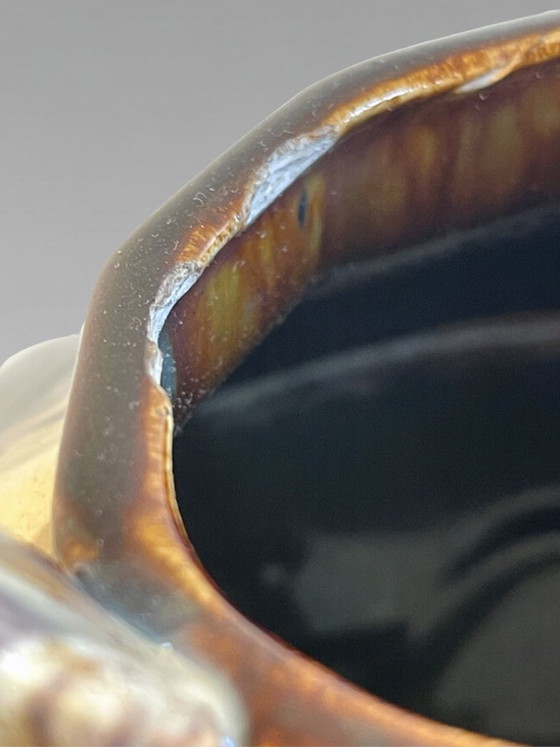 Image 1 of Art Deco glazed ceramic vase attributed to Thulin, Belgium, 1930s