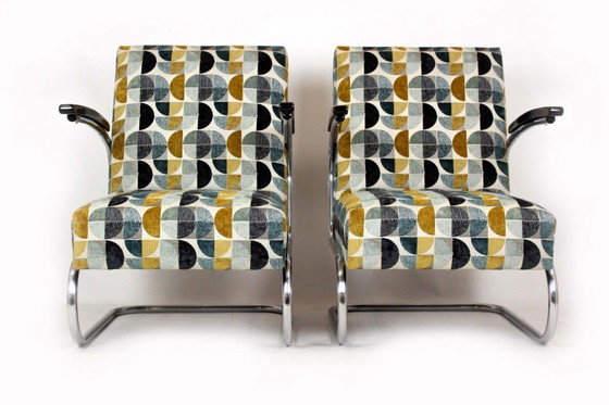Image 1 of Restored Bauhaus Tubular Armchairs attributed to W. H. Gispen for Mücke Melder, 1930s, Set of 2