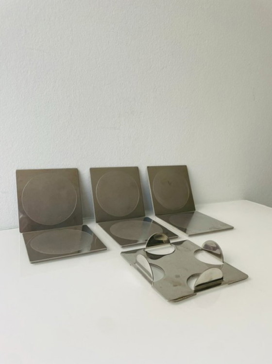 Image 1 of Dessous de verre Ikea Groggy (6 pièces) dans leur support