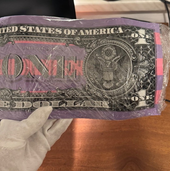 Image 1 of Karl Lagasse – One DOLLAR PURPLE STRIPE (33 exemplaires dans le monde) – Signé + Certificat d'authenticité