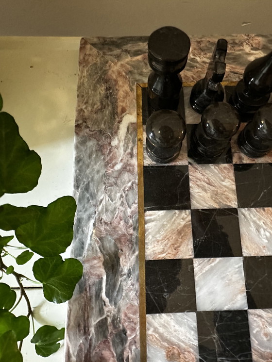 Image 1 of Scacchiera in marmo 34 cm