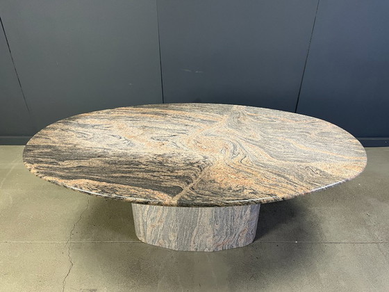 Image 1 of Vintage oval granite dining table, 1970s