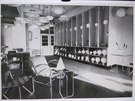 Image 1 of Lauritzen Bauhaus Giso bollamp modernisme Wagenfeld jaren eyeball Jumo