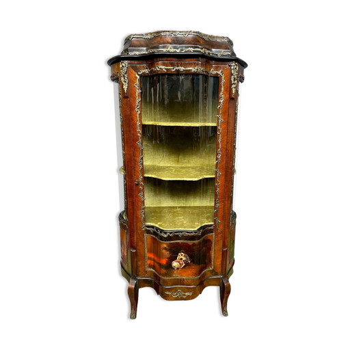 Vecchia vetrina di vernice Martin in stile Luigi XV. – vitrinekasten, Bronze, Wood, Rococo